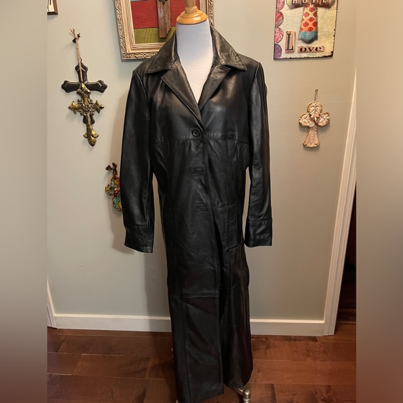 Fadcloset Leather Long Jacket - Picture 1 of 3